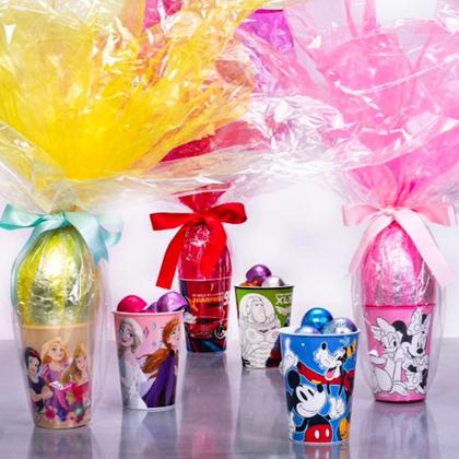 Imagem de Kit 5 Copos 320ML Minnie Disney Base Ovos Páscoa Plasútil