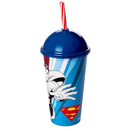 Imagem de Kit 5 Copos Superman Super Homem com Canudo para Festa Infantil
