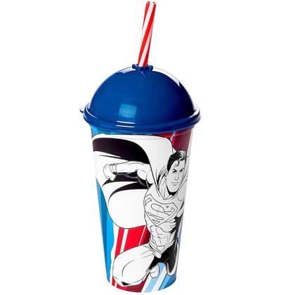 Imagem de Kit 5 Copos Superman Super Homem com Canudo para Festa Infantil