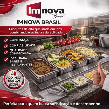 Imagem de Kit 5 cuba sem alca inox 1/3 gn 150 para buffet