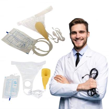 Imagem de Kit 5 Cueca Coletor de Urina Masculino com Bolsa Para Incontinência Urinária