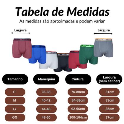 Imagem de Kit 5 Cuecas Box Masculinas Confortável Original Boxer Cores Sortidas Lisas Microfibra