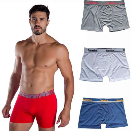 Imagem de Kit 5 Cuecas Boxer Box Microfibra Somellos/D'stillo/Active Man Masculino Adulto Premium Man Atacado