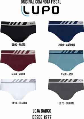 Imagem de Kit 5 Cuecas Lupo Slip 691 Microfibra S/costura P Ao Xg
