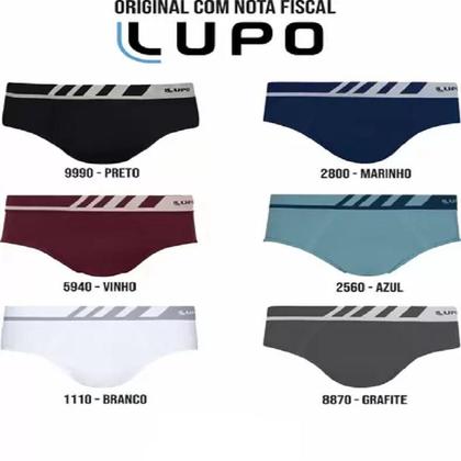Imagem de Kit 5 Cuecas Lupo Slip Microfibra Conforto e Qualidade Original