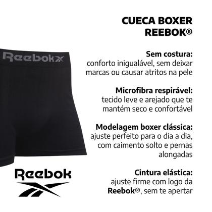 Imagem de Kit 5 Cuecas Reebok Boxer Classic Microfibra Sortido