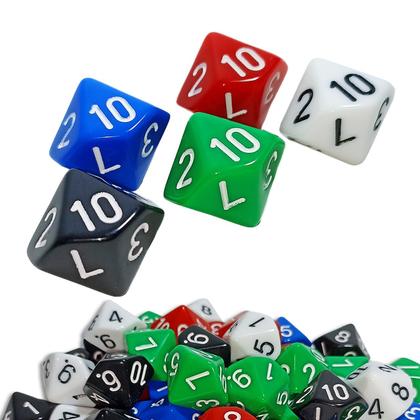 Imagem de Kit 5 Dados D10 (FG) - RPG