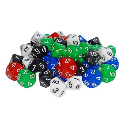 Imagem de Kit 5 Dados D10 (FG) - RPG