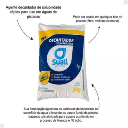 Imagem de Kit 5 Decantador Impurezas 2kg Sulfato De Aluminio Suall