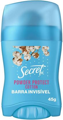 Imagem de Kit 5 Desodorante Barra Secret Powder Protect Cotton 45g