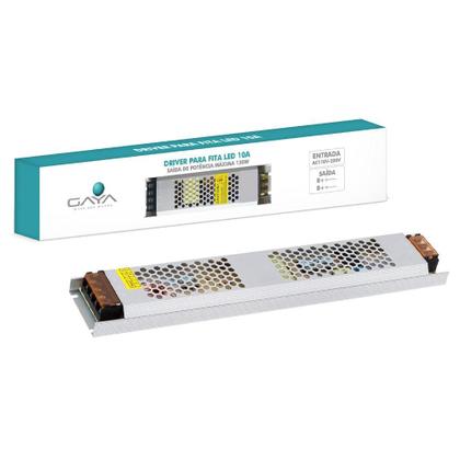 Imagem de Kit 5 Drivers Slim 10A 12V Até 120W Entrada Bivolt Ip20 Gaya