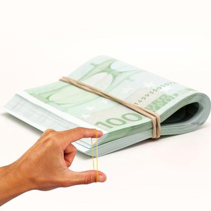 Imagem de Kit 5 Elástico De Dinheiro Liga Liguinha Amarela 1KG cada