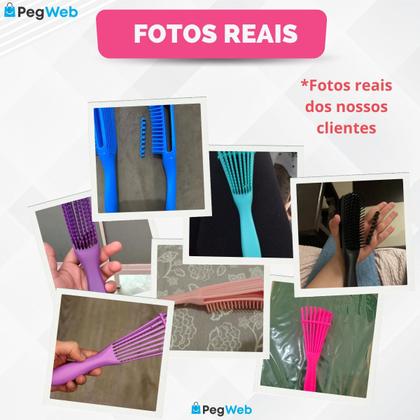 Imagem de Kit 5 Escova Pente Polvo Cabelo Cacheado Crespo Desembaraçar