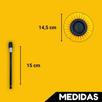 Imagem de Kit 5 Escovas Limpeza Box Sofás Tapetes Estofados Banheiro Para Parafusadeira Furadeira