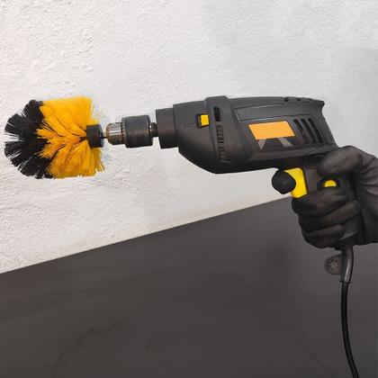 Imagem de Kit 5 Escovas Limpeza Box Sofás Tapetes Estofados Banheiro Para Parafusadeira Furadeira