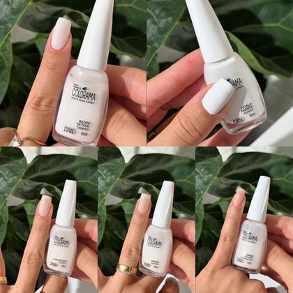 Imagem de Kit 5 Esmaltes Colorama Tons Brancos Francesinha Mais Vendidos
