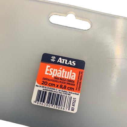 Imagem de Kit 5 Espátula Aplicador Plástica Celuloide 20X8,8Cm Atlas