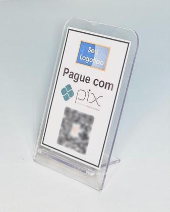 Imagem de Kit 5 Expositor Display A4 Encaixe Mesa Balcão Avisos Pix Qr