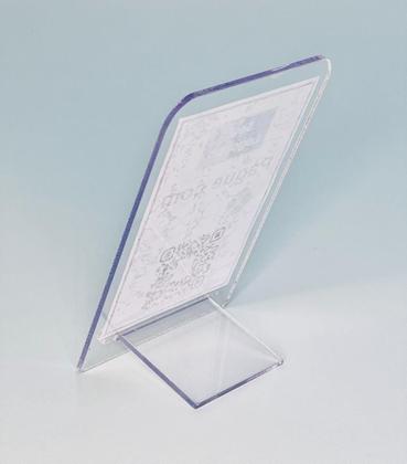 Imagem de Kit 5 Expositor Display A4 Encaixe Mesa Balcão Avisos Pix Qr