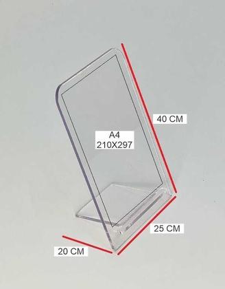 Imagem de Kit 5 Expositor Display A4 Encaixe Mesa Balcão Avisos Pix Qr