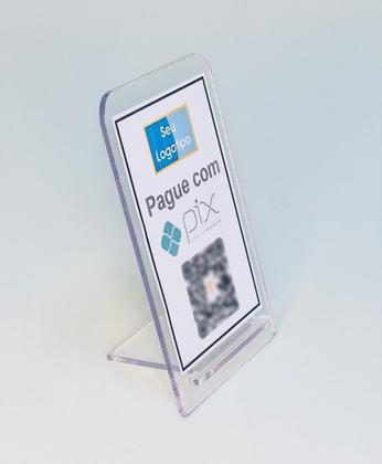 Imagem de Kit 5 Expositor Display A5 Encaixe Mesa Balcão Avisos Pix Qr