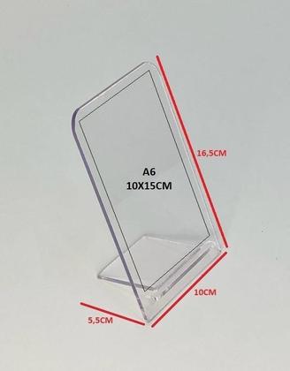 Imagem de Kit 5 Expositor Display A6 Encaixe Mesa Balcão Avisos Pix Qr