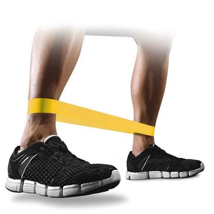 Imagem de Kit 5 Faixa Elástica Mini Band Exercicio Academia Treino Em Casa Yoga Fitness