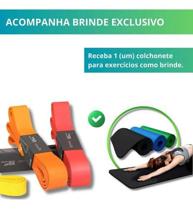 Imagem de Kit 5 Faixa Elástica Super Mini Band Para Treino Exercícios Pdo Store Azul, Verde, Vermelho, Amarelo, Preto