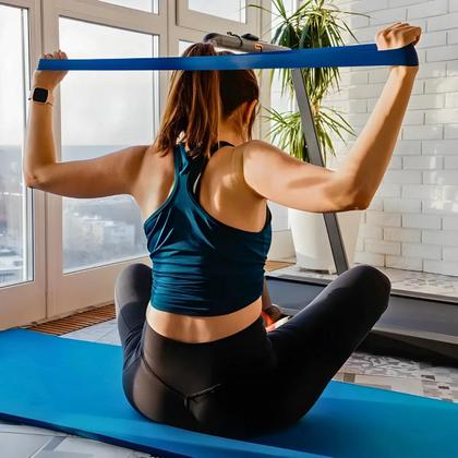 Imagem de Kit 5 Faixas Elásticas de Resistência Para Exercícios Físico