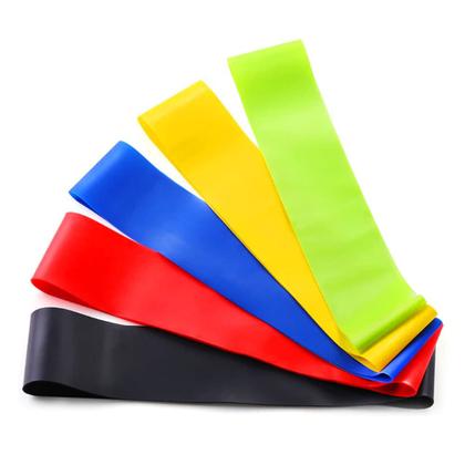 Imagem de Kit 5 faixas Mini Bands Faixa Elástica de Exercícios Diferentes Intensidades