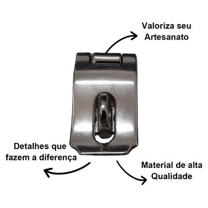 Imagem de Kit 5 Fecho Cadeado Curvado para Caixa Artesanato