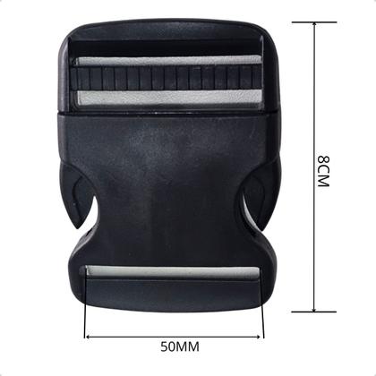 Imagem de Kit 5 Fechos Engate Rápido 50mm P/ Mochilas E Bolsas