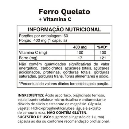 Imagem de Kit 5 Ferro Quelato e Vit. C Ocean Drop 60 Cápsulas