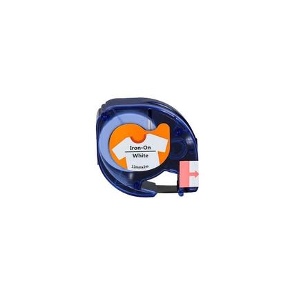 Imagem de Kit 5 Fita Tecido Compatível Dymo Letratag 18771 Branca 12mm