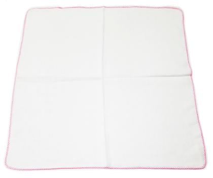Imagem de Kit 5 Fralda Quadriculada Lisa 68 Cm X 68 Cm Com Crochê