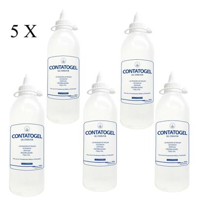 Imagem de Kit 5 - Frasco De Gel Clinico Para Ultrassons De Imagem, Ecógrafos, Dopplers, Desfibriladores, Tens e Fes De 250 ml