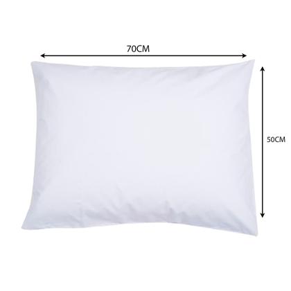 Imagem de Kit 5 Fronha Protetora Impermeável de Travesseiro Nura 70x50cm com Zíper Não Molha