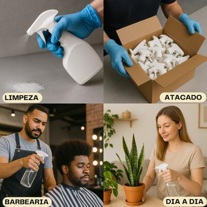 Imagem de Kit 5 Gatilho Spray Trigger para Frasco Borrifador Pulverizador Multiuso Limpeza Refil