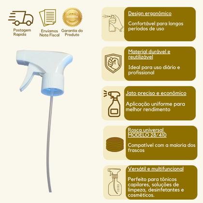 Imagem de Kit 5 Gatilho Spray Trigger para Frasco Borrifador Pulverizador Multiuso Limpeza Refil