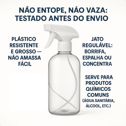 Imagem de Kit 5 Gatilho Spray Trigger para Frasco Borrifador Pulverizador Multiuso Limpeza Refil