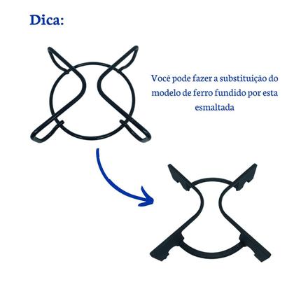 Imagem de Kit 5 Grade Trempe Grelha Atlas Esmaltada Fogão Cooktop 5 Bocas Agile Up Tropical Glass