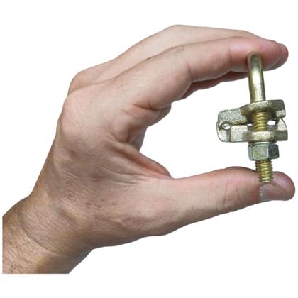 Imagem de Kit 5 Grampo Conector Gtdu Duplo Aterramento Tipo U para Haste 5/8 até 3/4 Reforçado