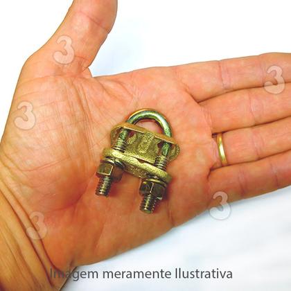 Imagem de Kit 5 Grampo Conector Gtdu Terra Aterramento Duplo Tipo U para Haste de 1/2 até 5/8