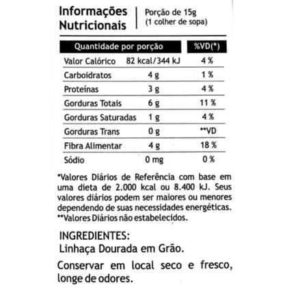 Imagem de Kit 5 Grão de Linhaça Dourada Pazze 150 gramas