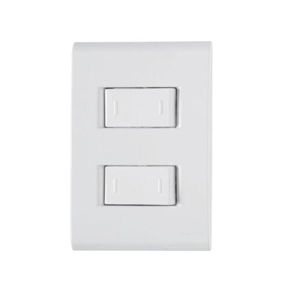 Imagem de Kit 5 Interruptor Duplo Simples 10A Liz Branco Tramontina