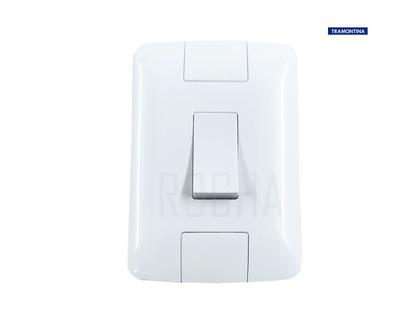 Imagem de Kit 5 Interruptor Simples Aria Branco Tramontina 6A/250V Com Parafusos e Furo Oblongo