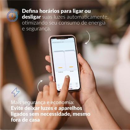Imagem de Kit 5 Interruptor Smart Wi-fi 2.4 GHz Alexa 1 Botão e Tomada 4x2 Bivolt Preto 291990627-5 Neo Avant