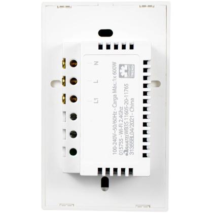 Imagem de Kit 5 interruptor smart wi-fi 2.4ghz touch 1 via alexa google branco kian