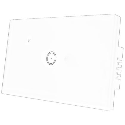 Imagem de Kit 5 interruptor smart wi-fi 2.4ghz touch 1 via alexa google branco kian