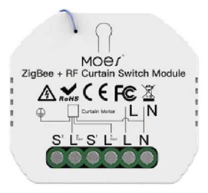 Imagem de Kit 5 Interruptores Cortina Zigbee + 2 Controles